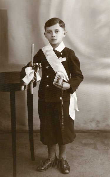 KKE 1307.jpg - Komunia święta. Eugeniusz Obolewicz - mąż Marii Obolewicz (z domu Szota), Wilno, 1937 r.